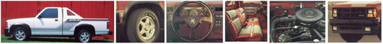 1989 Shelby Dakota Pick-up, photos from Dodge Truck Advertisement.